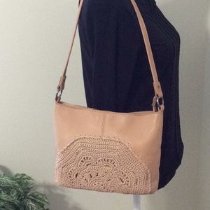 👜 🍁 The SAK leather camel shoulder bag